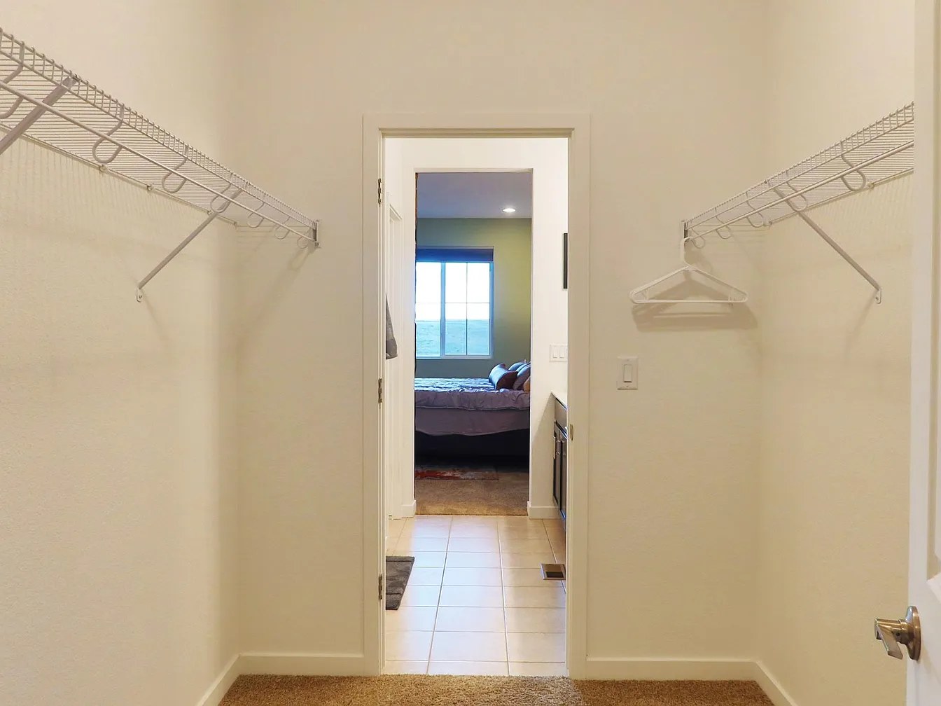 Walk-through master closet